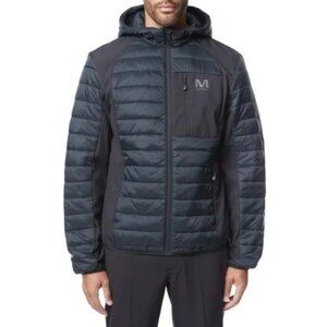 NEW Merrell Men's L Black Quilted Hooded Jacket L Lightweight Polyester M0758